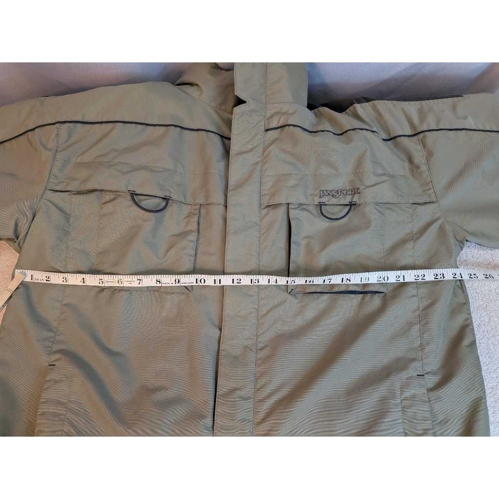 Jansport Mens XL 3-in-1 Insulated Jacket Khaki Grey Hooded Zip - Picture 13 of 16